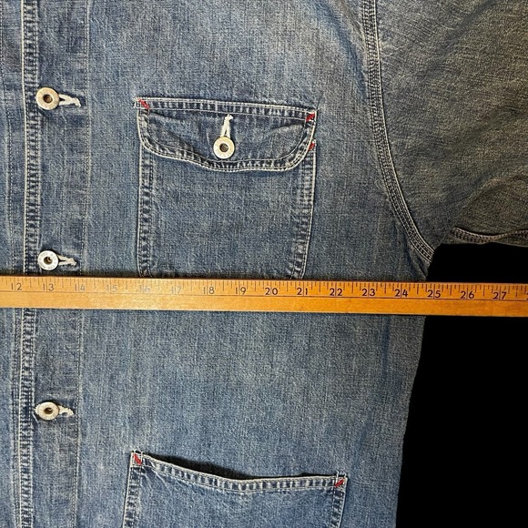 Vintage 90s Gap Denim Chore Barn Coat Jacket Men's XS American Workers Utility - Picture 6 of 9